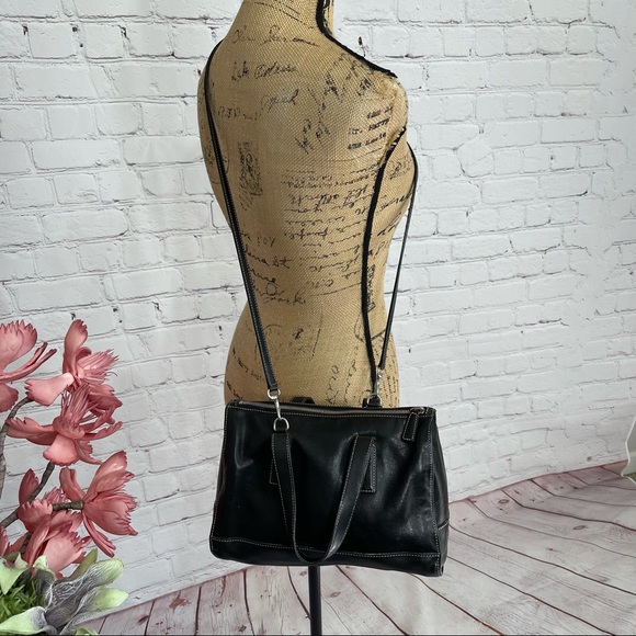 COACH Satchel Crossbody Doctor Satchel Bag Black Leather - Picture 4 of 11